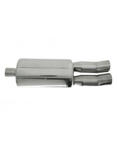 TurboWorks End Muffler 2x76mm, input 63,5mm