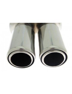 TurboWorks End Muffler 2x76mm, input 63,5mm