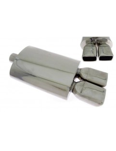 TurboWorks End Muffler 2x65x86mm, input 63,5mm