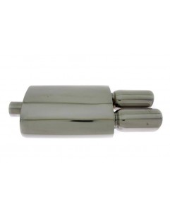 TurboWorks End Muffler 2x90mm, input 63,5mm