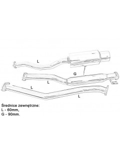 Układ wydechowy CatBack Honda Civic 01+ 2/4D