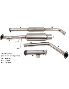 CatBack avgassystem - Hyundai Coupe 97-01