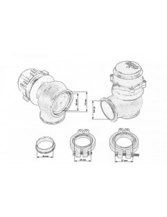 Extern Wastegate TurboWorks 60mm 2,2 bar V-band lila