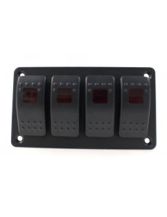 Panel ALU, ON / OFFX4 RED SWITCH