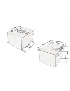 TurboWorks 30L brændstoftank med sort sensor