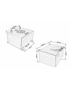 TurboWorks 30L Fuel Tank with fuel cap and sensor