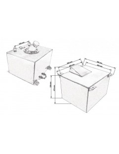 TurboWorks 40L Fuel Tank with fuel cap and sensor