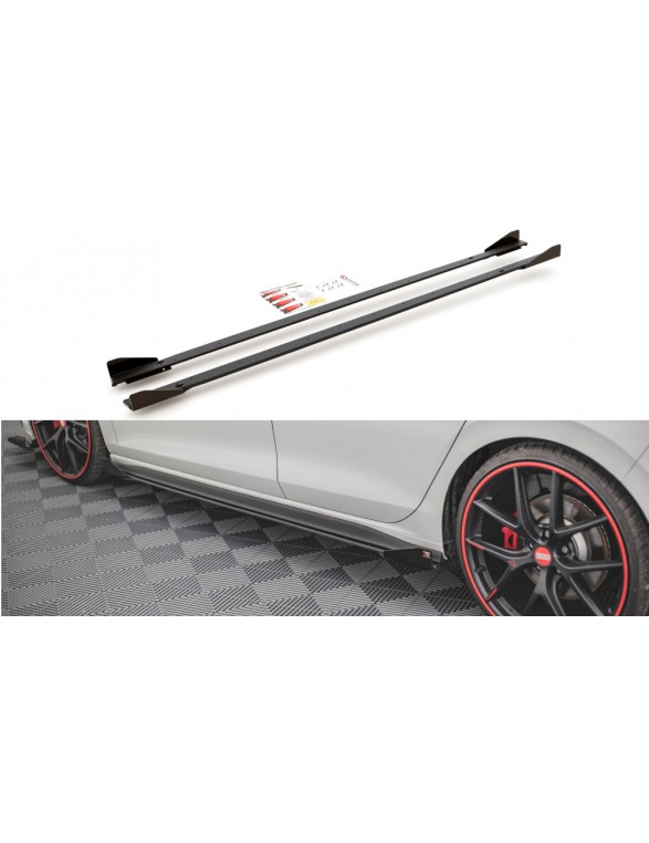 SIDE SKIRTS DIFFUSERS RACING DURABILITY + FLAPS VOLKSWAGEN GOLF 8 GTI / GTI CLUBSPORT