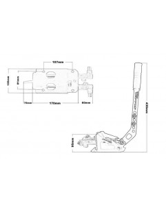 Handbrake, hydraulic vertical, horizontal 2 PUMPS