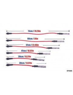 Przewody zapłonowe PowerTEC AUDI 80 100 A6 A8 VW PASSAT 2.4 2.6 2.8L 90-00 Czerwone