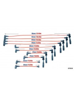 Sytytyskaapelit PowerTEC AUDI V8 100 S6 3.6 4.2L V8 91-97 punainen