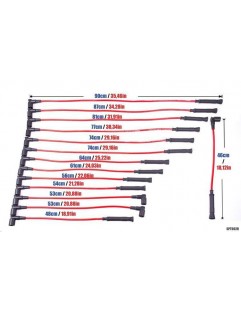 Przewody zapłonowe PowerTEC BMW 850CSI 5.6 V12 93-96 Czerwone