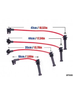 Sytytyskaapelit PowerTEC FORD ESCORT FIESTA MONDEO PUMA 90-98 Punainen