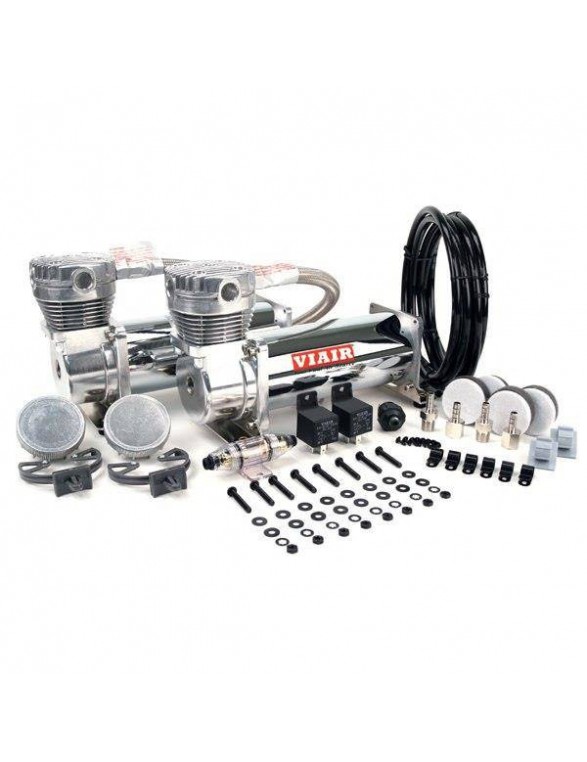 2 Compressors VIAIR 444C Chrome - DUAL PACK