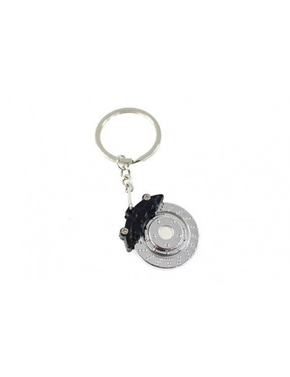 Black Brake Disc Key Ring