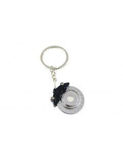 Black Brake Disc Key Ring