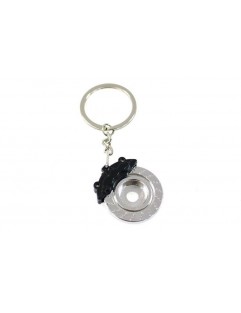 Black Brake Disc Key Ring