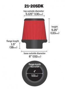 AEM 21-205DK 102mm Conical Filter