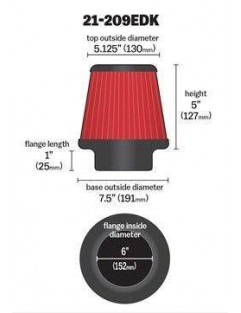 Conical filter AEM 21-209EDK 152MM