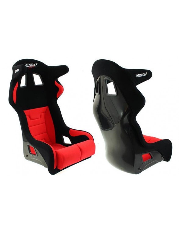 Bimarco Grip Velur Black / Red HANS FIA Sports Seat