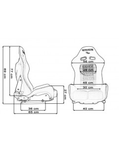 Fotel sportowy LOW MAX K608 Welur Bride Czerwony