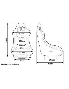 Fotel sportowy MONZA RACE PLUS Skóra Czarny