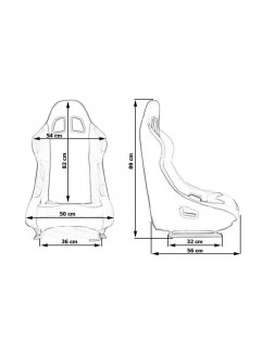 MONZA RACE PLUS Veloursröd sportstol