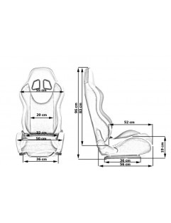 Sports seat MONZA + Black leather