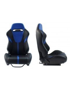 Sports seat R-LOOK II Leather Black Blue