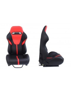 Sports seat R-LOOK II Leather Black Red