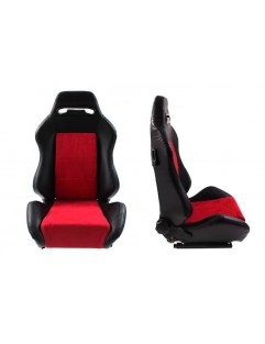 Sports seat R-LOOK Leather Black Red