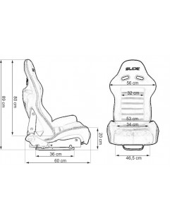 Sportsæde SLIDE X3 ruskind Sort L