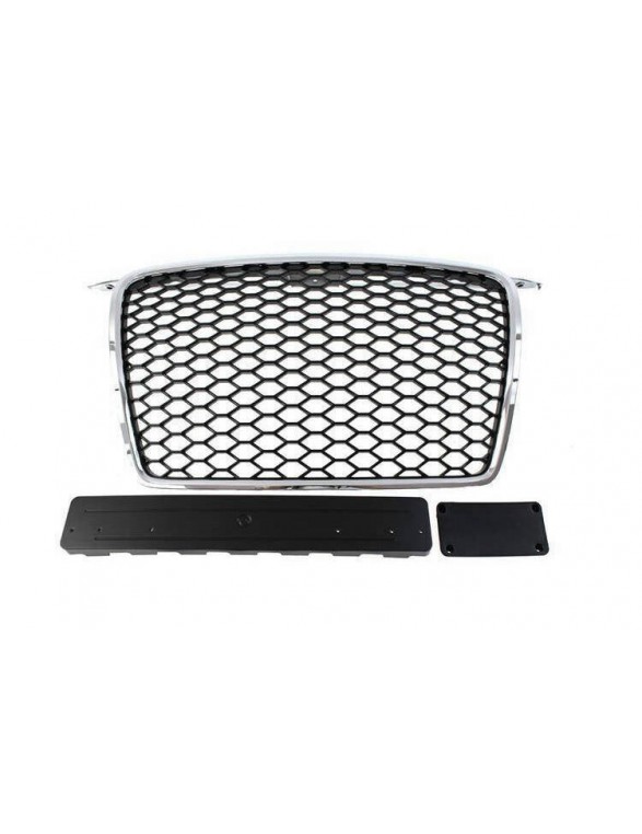 Grill Audi A3 8P RS-tyyppinen kromi-musta (05-09)