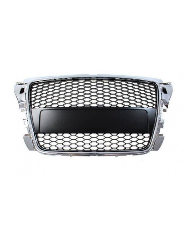 Grill Audi A3 8P RS-stil krom-sort (07-12)