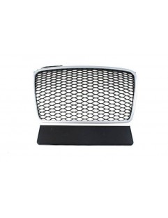 Grill Audi A4 B7 RS-tyylinen hopea-musta (04-08)