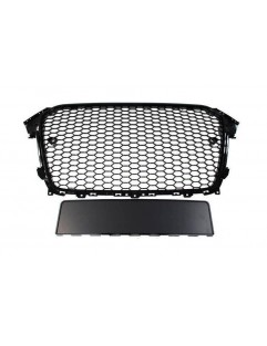 Grill Audi A4 B8 RS-Style Bright Black 12-15 PDC