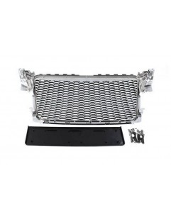 Grill Audi A4 B8 RS-tyyppinen Chrome-musta (08-12) PDC