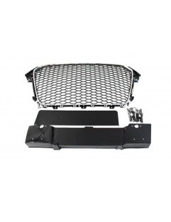 Grill Audi A4 B8 RS-stil krom-sort (12-15) PDC