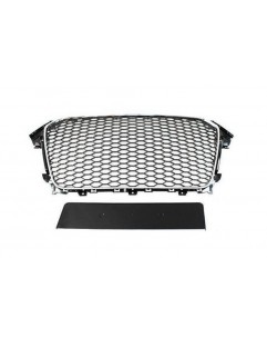 Grill Audi A4 B8 RS-stil krom-sort (12-15) PDC