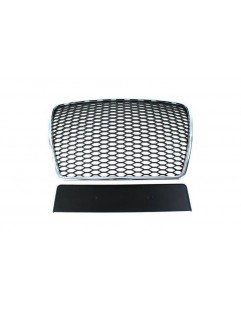 Grill Audi A6 C6 RS-stil krom-sort (09-11)