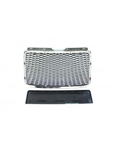 Grill Audi A6 C6 RS-Style Chrome-musta (09-11)