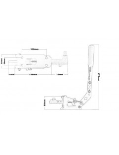 Handbroms, hydraulisk, vertikal, plan, blockad PARKERING