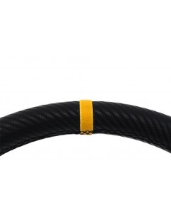 Kierownica SLIDE 350mm offset:90mm Carbon Yellow Strip