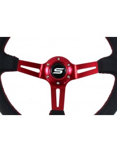 SLIDE handlebar 350mm offset: 80mm Leather Red