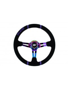 Steering wheel SLIDE 350mm Offset: 80mm Suede Neochrome