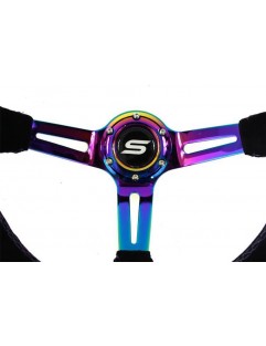 Steering wheel SLIDE 350mm Offset: 80mm Suede Neochrome