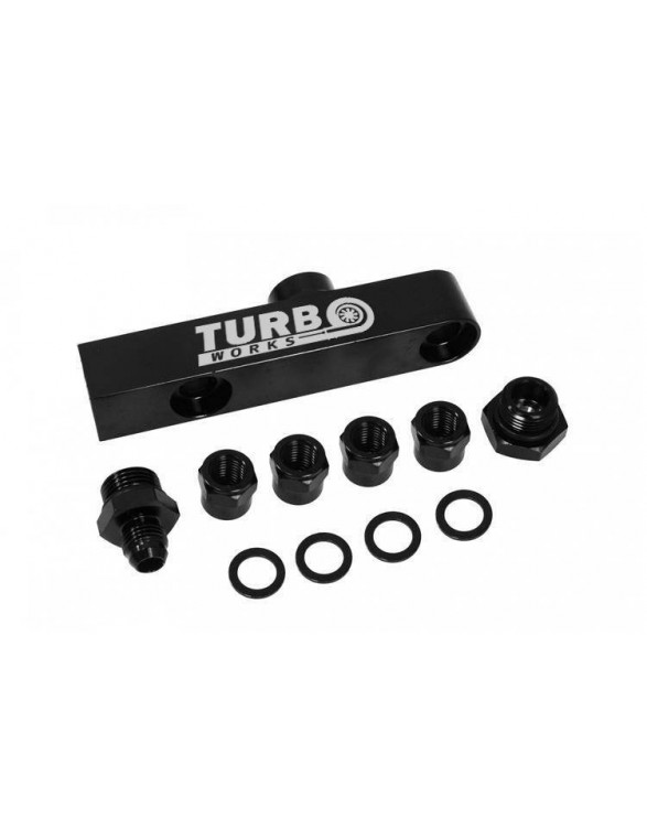 2in1 Black fuel pump manifold