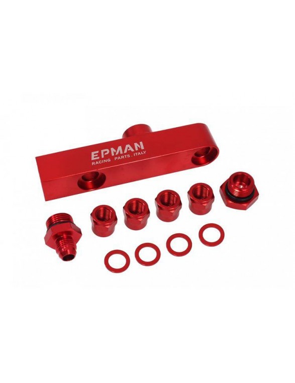 Fuel pump manifold 2in1 Red