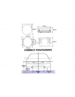 9 cm halogen LED -kørelygter