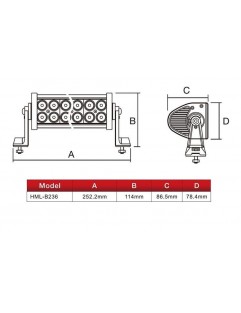 LED lamper HML-B236 combo 36W